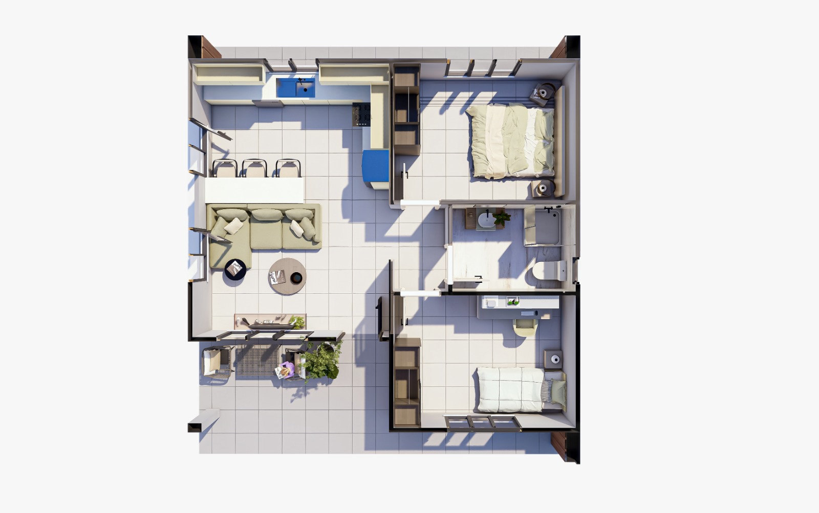 71 m² 2+1 Tek Kat Çelik Ev görsel 4