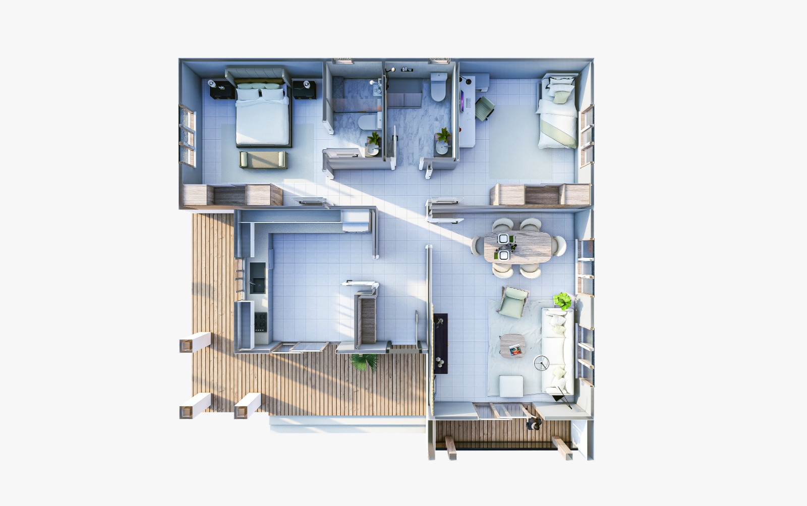 115 m² 2+1 Tek Kat Çelik Ev görsel 4