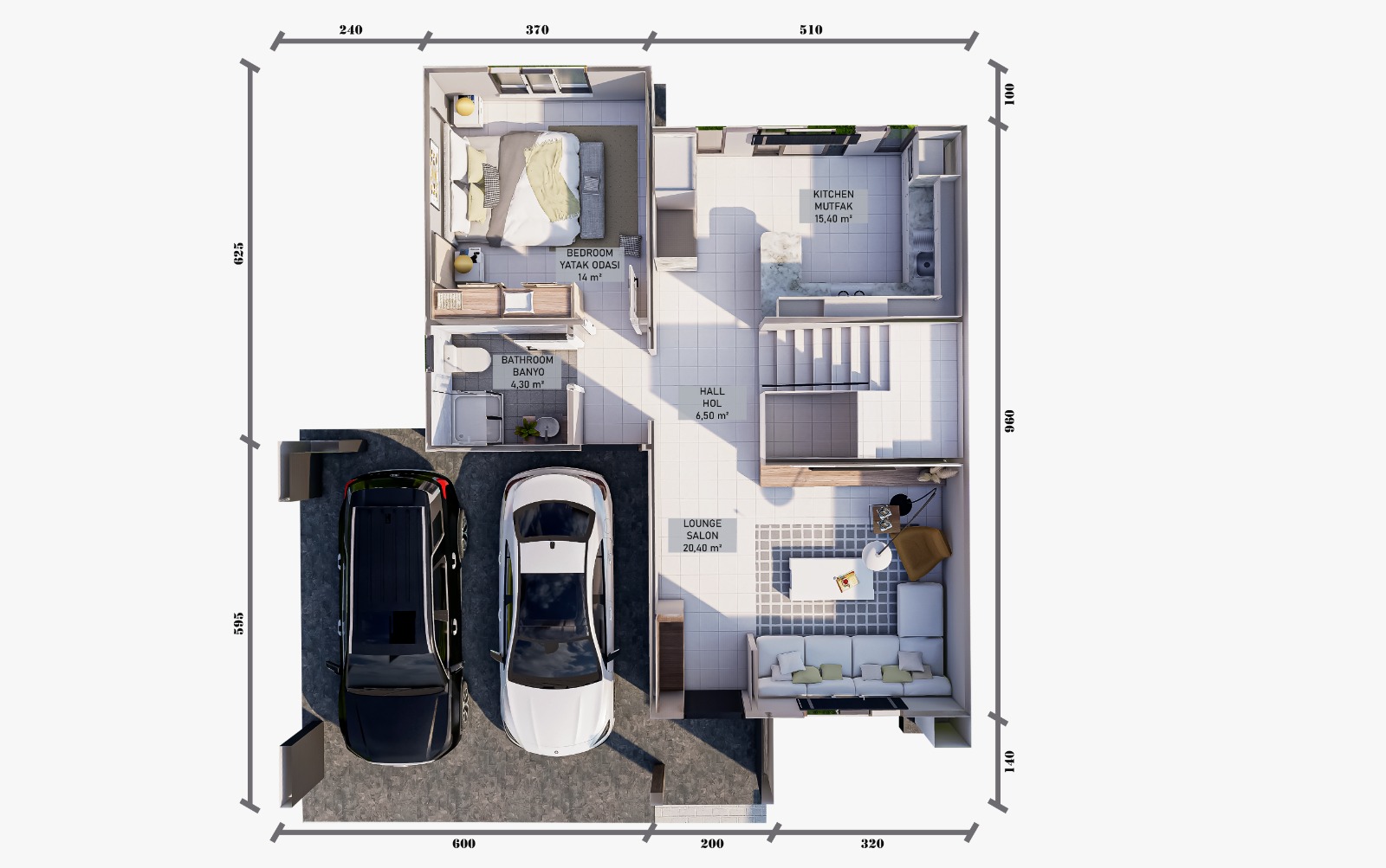 222 m² 5+1 Dubleks Çelik Villa görsel 6