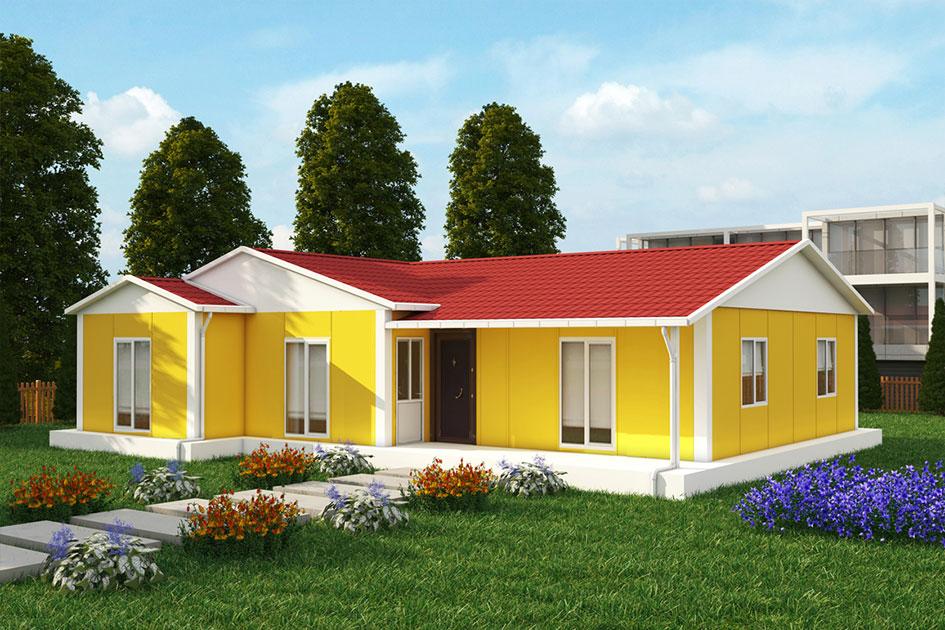 124 m² 3+1 Tek Kat Prefabrik Ev görsel 2