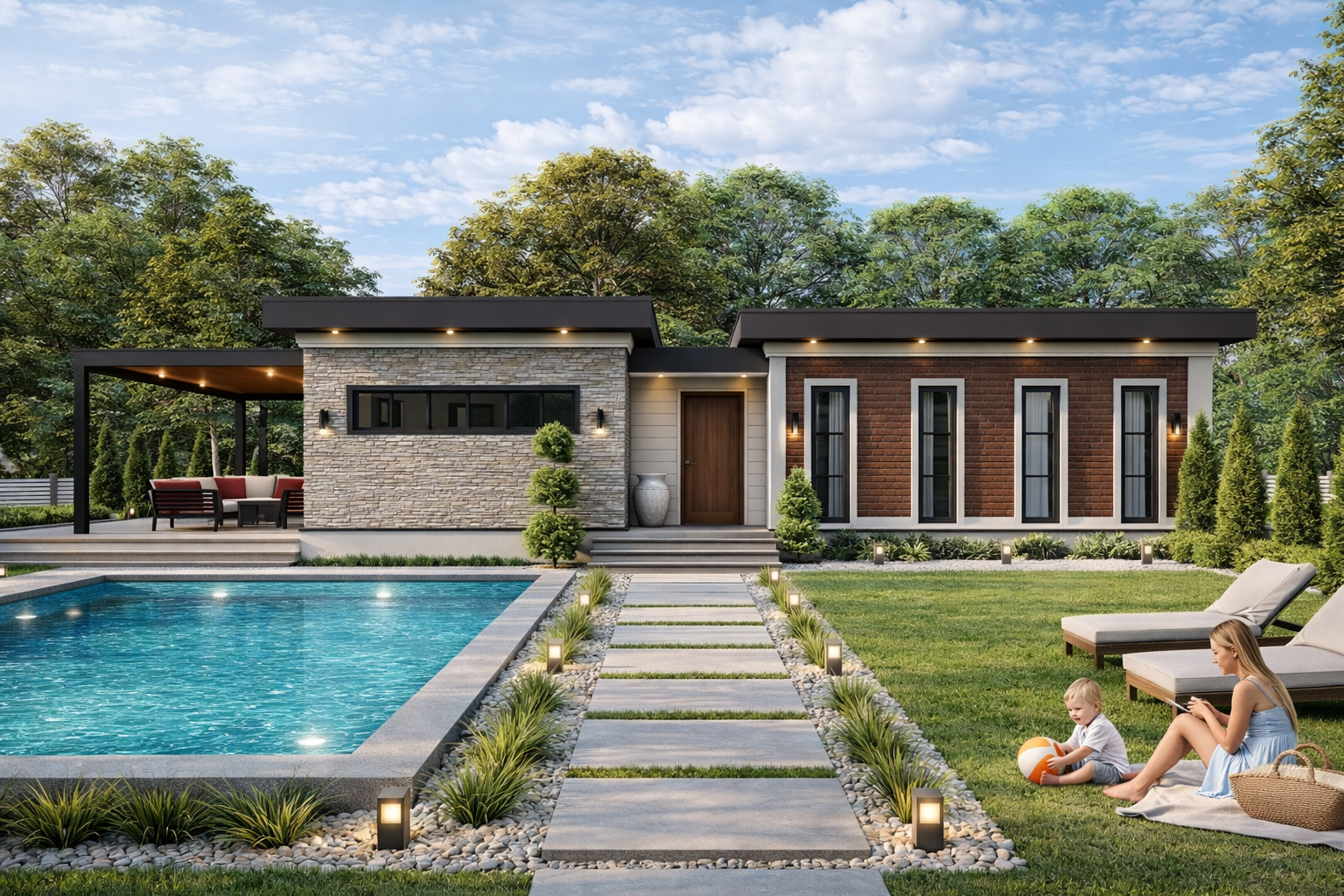 144 m² 3+1 Tek Katlı Çelik Villa | Nova 144 görsel 2