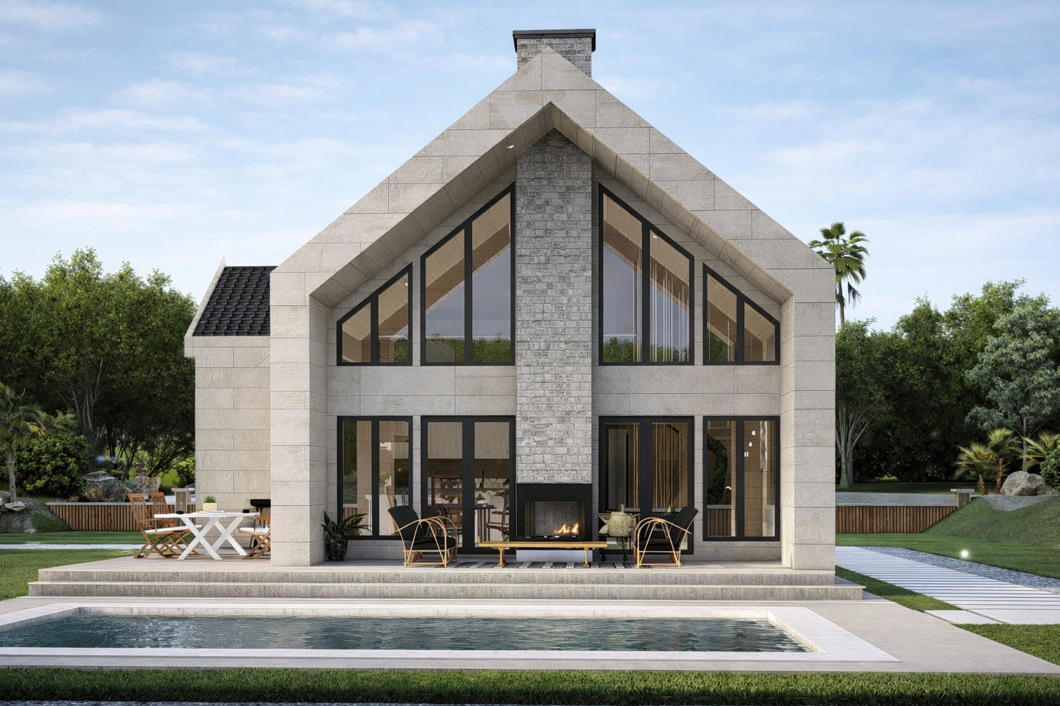216 m² 3+1 Dubleks Çelik Villa görsel 2